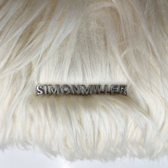 Simon Miller Mini Sasi Faux Fur Shoulder Bag / Purse in Ivory NWT - Picture 3 of 7